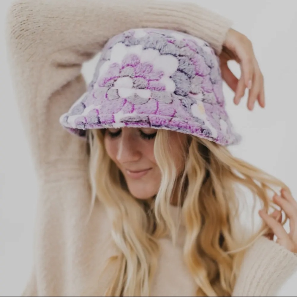 Forget Me Not Purple Flower Bucket Hat
